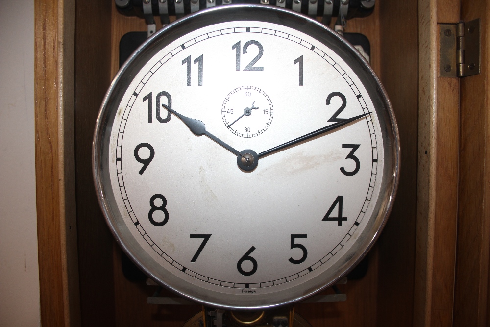 A light oak cased Master clock - Image 9 of 9