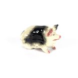 A Wemyss pig, retailed T. Goode &  Co., South Audley Street, London, 16cm long