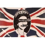 A Sex Pistols "God Save The Queen" poster, contai