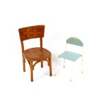 A child's bentwood chair; and a child's 1950's painted chair