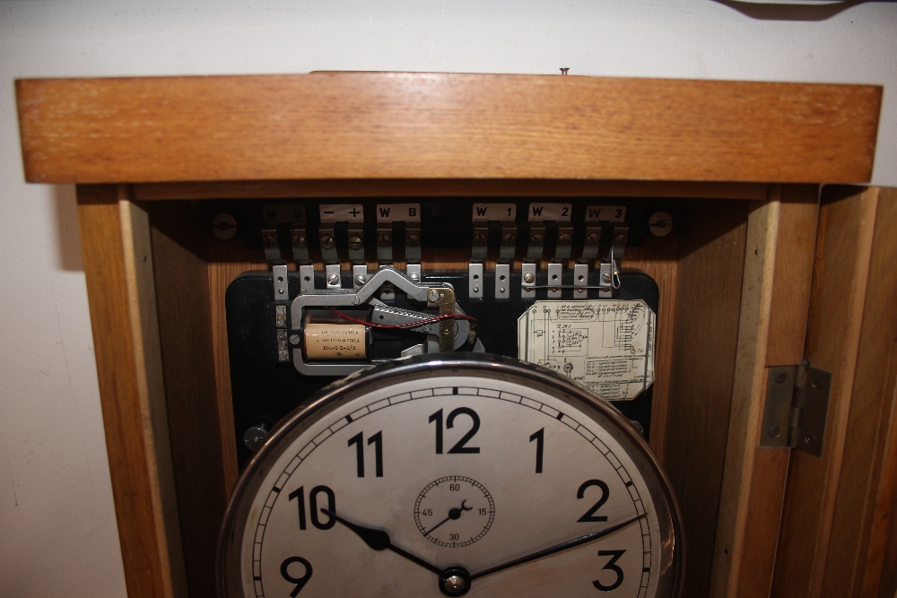 A light oak cased Master clock - Image 2 of 9
