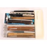 A collection of various vintage ball point and fou