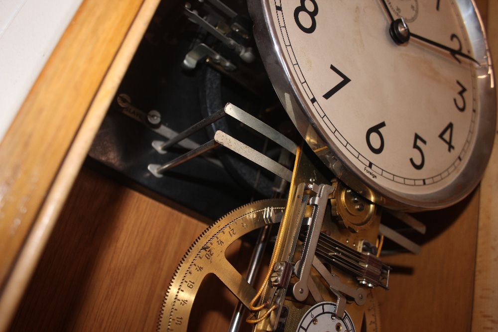 A light oak cased Master clock - Image 5 of 9