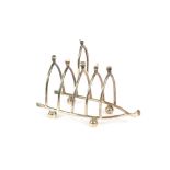 A plated wishbone design six division toast rack