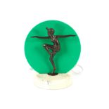 An Art Deco design table lamp, in the form of a dancing girl