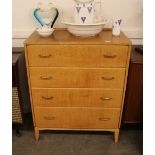 A Lebus Link light oak chest, of four long drawer