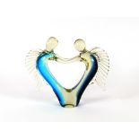 A Murano style glass angel ornament, 26cm high