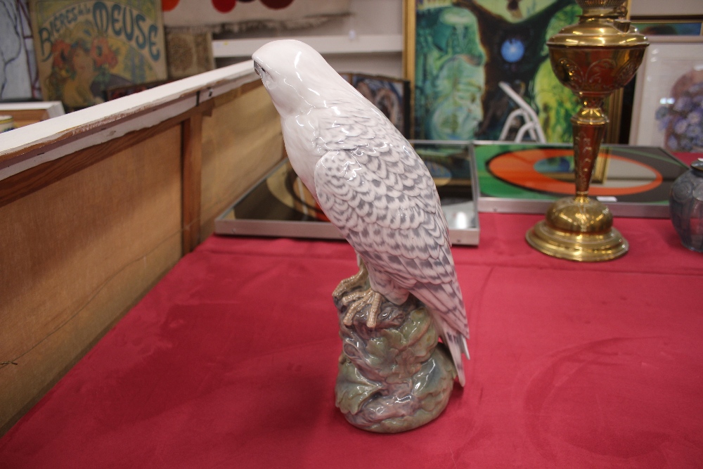 A Royal Copenhagen study of an eagle, perched on a rock, stamped and signed to base, 41cm high - Image 5 of 9