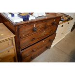 A Victorian mahogany chest fitted two short over t