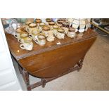 An oak gate leg table