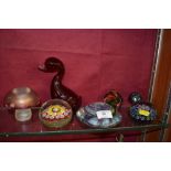 Seven various glass paperweights