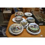 A quantity of various collectors plates and a moun