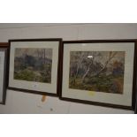 Edward G Hobley a pair of watercolour landscape st