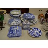 A quantity of various blue and white china to incl