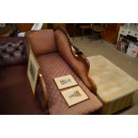 A 19th Century mahogany chaise lounge for re uphol