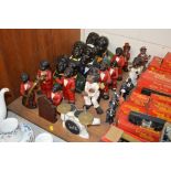 A collection of musical figures and busts