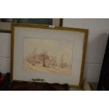 Audrey Penn, watercolour landscape study depicting