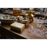 A small quantity of various silver plated ware to
