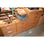 An Alstons five drawer chest together with a pair o