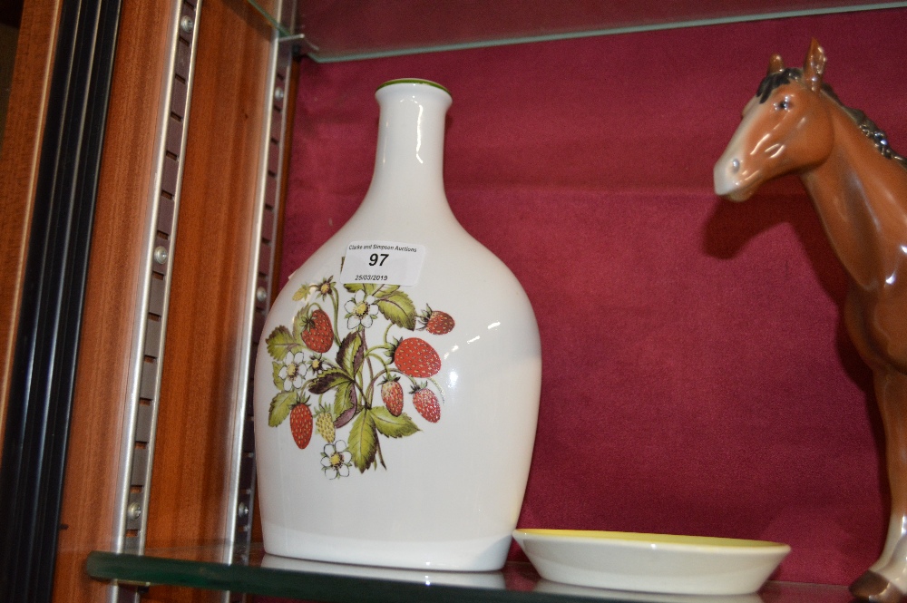 A Wade strawberry patterned vase AF; and a Wade La