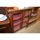 A mahogany and glazed display cabinet