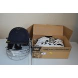 A pair of as new GM cricket shoes, size 11; togeth