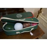 Two sets of Jaques croquet balls