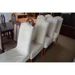 A set of six dining chairs