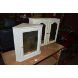 Two mirror fronted bathroom cabinets