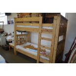 A set of good quality pine Conway bunk beds and mattresse