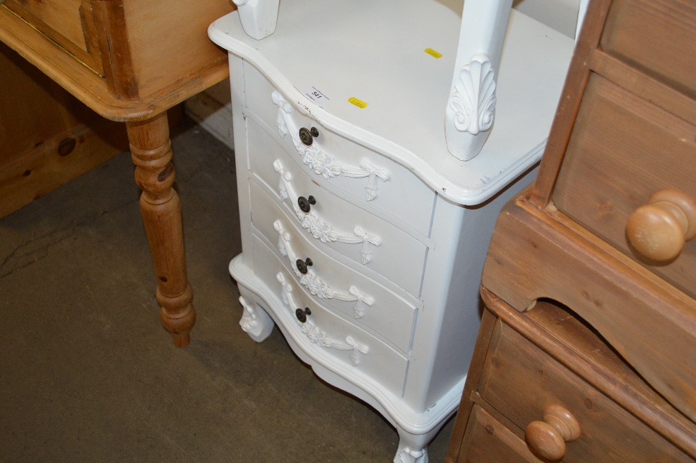 A French style bedside chest fitted four drawers