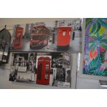 Two prints on canvas relating to London