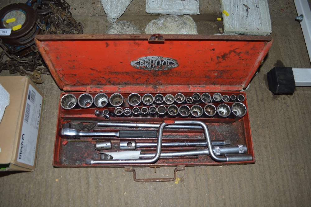 A socket set in fitted case