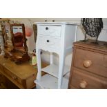 A French style bedside table fitted two drawers
