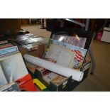 A box of various ephemera; magazines etc