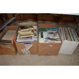 Three boxes of books; and a box of LP's