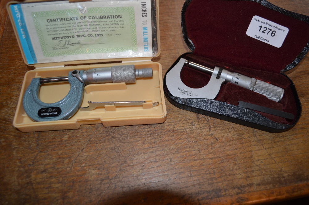 Two cased micrometers