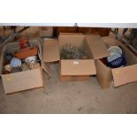 Three boxes of various domestic china and glasswar