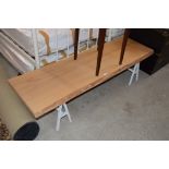 A modern rustic style beech effect coffee table