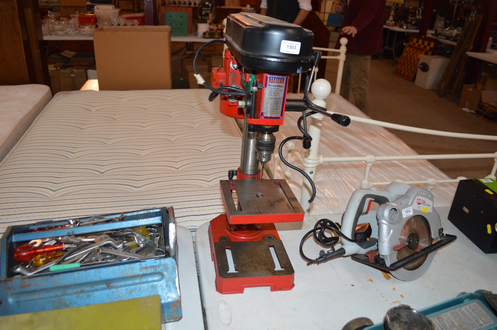 A Sealey pillar drill