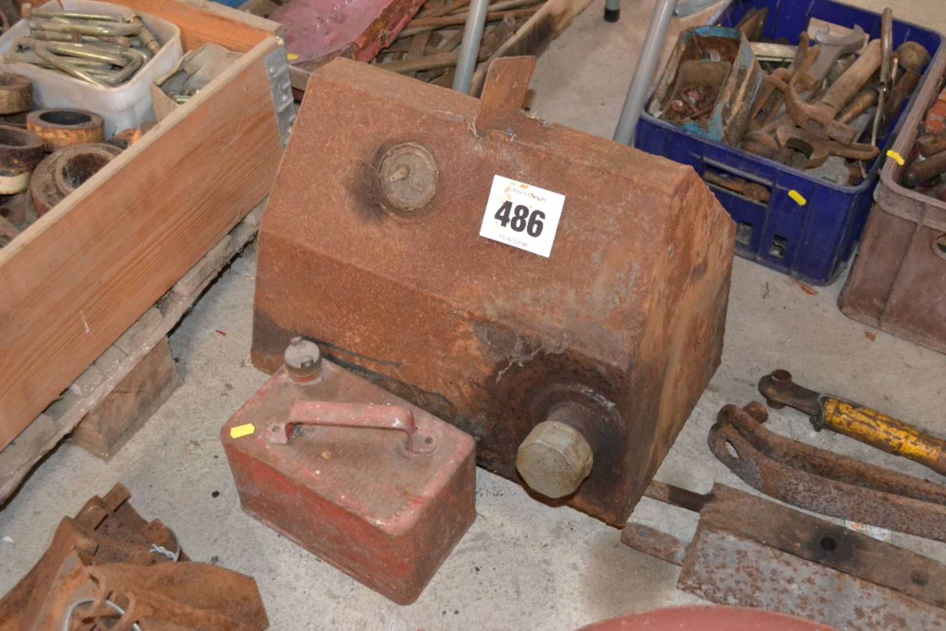 Fuel tank and petrol can.