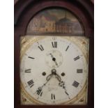 R. Cole of Ipswich, a mahogany and inlaid long case clock, having painted dial with Cornhill