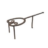 A late 17th/early 18th Century wrought iron down-hearth trivet