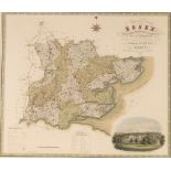 C. & I. Greenwood, map of the county of Essex with vignette of Audley End House, plate 62cm x 72cm