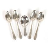 A quantity of various George III and other teaspoons, caddy spoon etc.