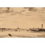 Leonard Russell Squirrell, 1893-1979, etching "Blackfriars Bridge"