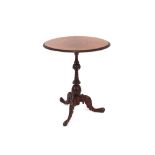 A Victorian burr walnut oval occasional table, with carved border, raised on foliate decorated