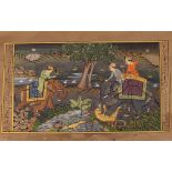 Five various unframed Indian paintings