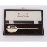 A Mappin & Webb silver replica of the Traprain Law, Roman spoon