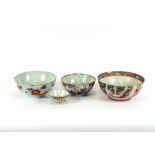 Four various 19th Century Chinese Canton bowls, some AF